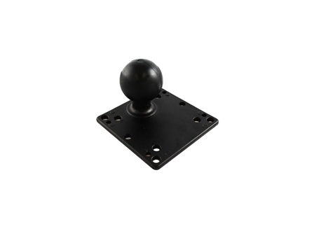 RAM Square Base with 2.25 in. Rubber Ball, 4.75 in. Reinforced Steel Base