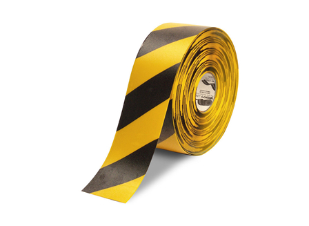 Floor Tape, Chevrons, 100 ft. Roll, 4 in., Yellow/Black