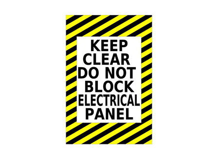 Keep Clear Electrical Panel Sign, 24 in. x 36 in.