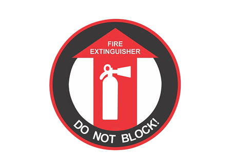 Fire Extinguisher Sign, 24 in. Diameter