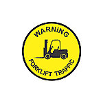 Warning Forklift Traffic, 24 in., Yellow