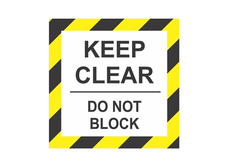 Keep Clear Do Not Block Sign