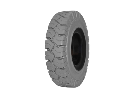 Tire, Solid Resilient, 6.00 x 9, Compound: 490, Non-Marking Grey