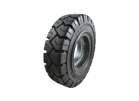 Tire, Solid Resilient, 6.50 x 10, Compound: 480, Black