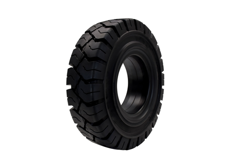 Tire, Solid Resilient, 6.50 x 10, Compound: 480, Black