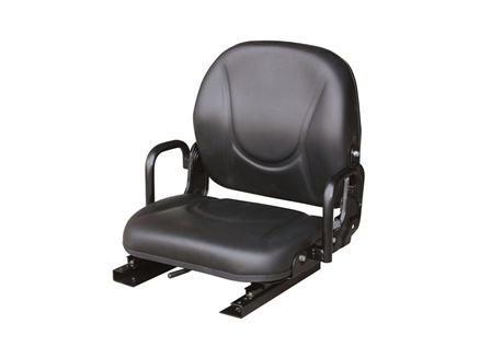 Forklift Seat, Adjustable Back, Hip Restraint, Vinyl