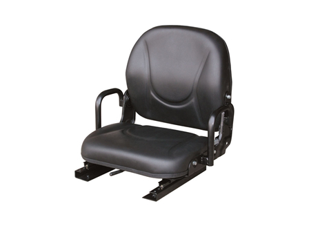 Forklift Seat, Adjustable Back, Hip Restraint, Vinyl