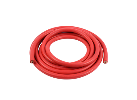 Power Cable, Gauge: 1/0, Red, 12 ft., UL Rated