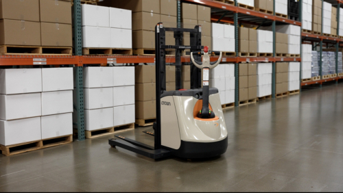 M 3200 130" Walkie Straddle Stacker, 4 x 6V 195AH Maintenance Free Battery